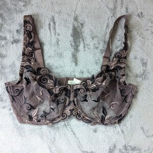 Soma Embroidered Sensuous Lace Unlined Bra‎ Size 34DD Unlined